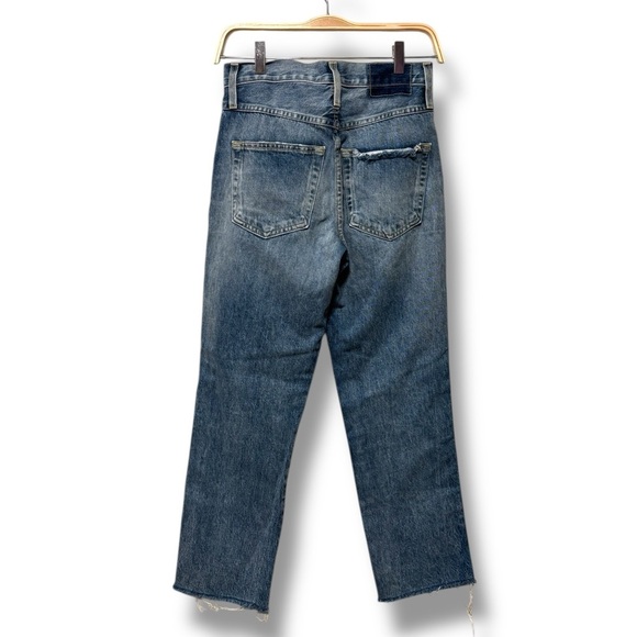 AMO Denim Loverboy High Waist Straight Leg Jeans in Loved Wash Size 24 - Picture 5 of 7